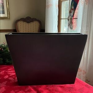 Pottery Barn Modern Bronze Vase.